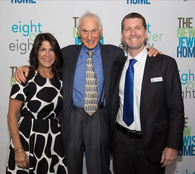 Three people at the New Jewish Home Eighty Over Eighty event 2020